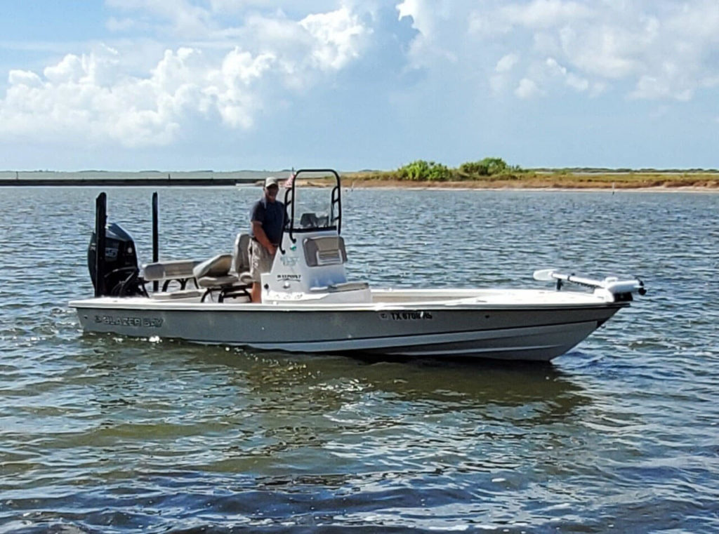 captain warren alan on his blazer bay boat